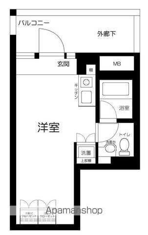 CERES(ワンルーム/2階)の間取り写真