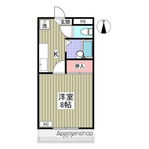 第5下田ビル(1K/1階)の間取り写真