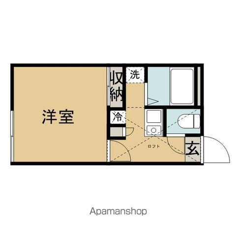 レオパレス市川屋Ⅱ(1K/1階)の間取り写真