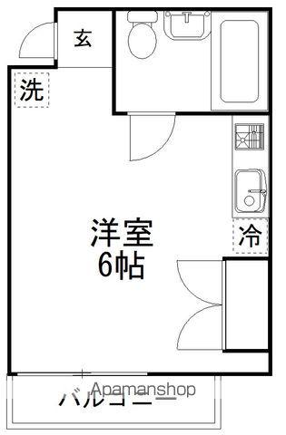 真間ハイツ(ワンルーム/1階)の間取り写真