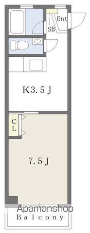 第10グリーンハイツ(1K/5階)の間取り写真