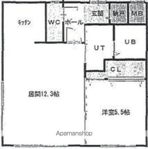 プレステージ知事公館(1LDK/1階)の間取り写真