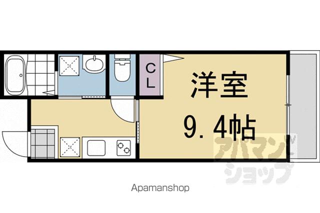 MESA VERDE 桂(1K/1階)の間取り写真