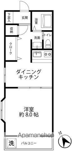 ハウス吉祥寺(1DK/2階)の間取り写真