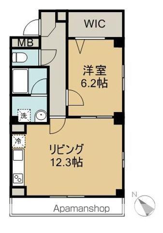 ディアマンテ(1LDK/1階)の間取り写真