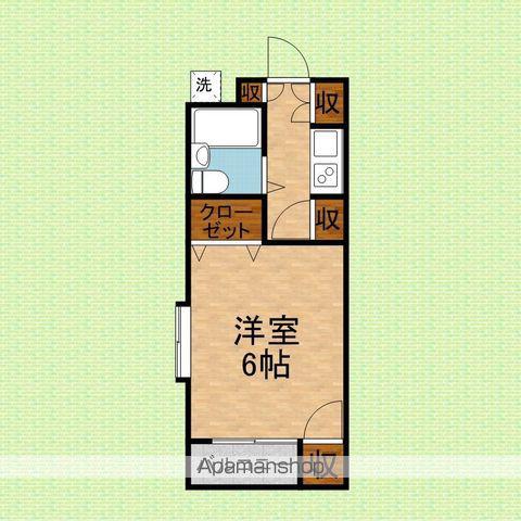 ウエストハイツ(1K/2階)の間取り写真