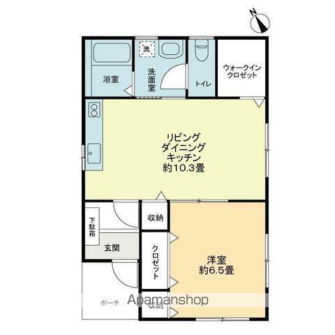 アルコ藤塚(1LDK/1階)の間取り写真