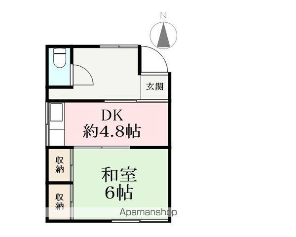 松本4丁目(1DK/2階)の間取り写真