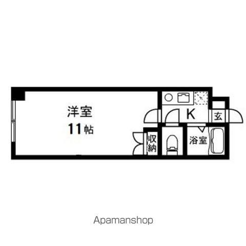 SAKO泉中央(1K/1階)の間取り写真