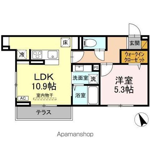セレウィータ栄町(1LDK/1階)の間取り写真