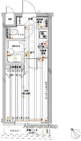 メインステージ赤塚(1K/1階)の間取り写真