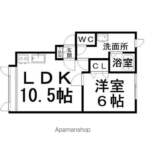 桑原ハイツⅡ(1LDK/2階)の間取り写真