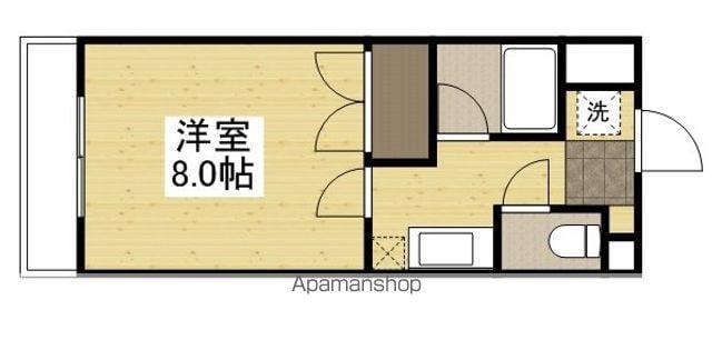 フィオーレK2(1K/2階)の間取り写真
