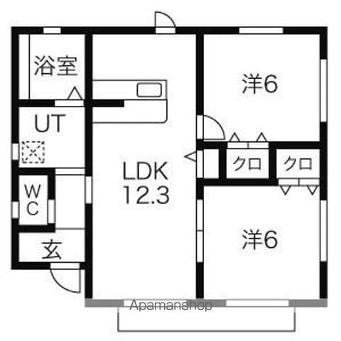 仙台空港鉄道 美田園駅 徒歩13分 2階建 築15年(2LDK)の間取り写真