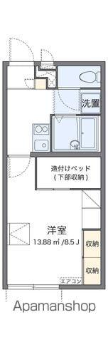 レオパレスリバーサイドアサカW(1K/2階)の間取り写真