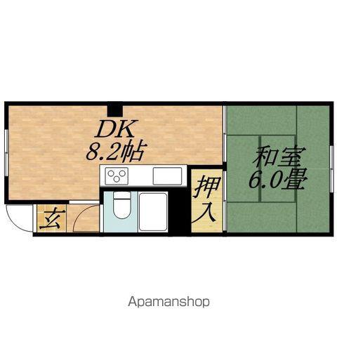 コーポ中野(1DK/2階)の間取り写真