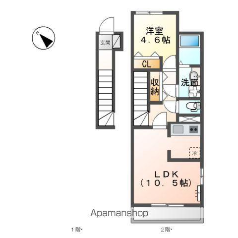 土讃線 善通寺駅 徒歩30分 2階建 築9年(1LDK/2階)の間取り写真