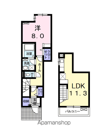 サンモール Ⅱ(1LDK/1階)の間取り写真
