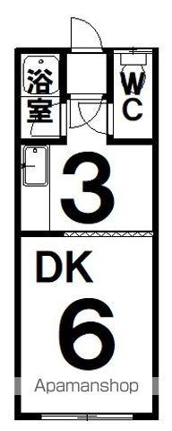 光陽ハイツ(1K/2階)の間取り写真