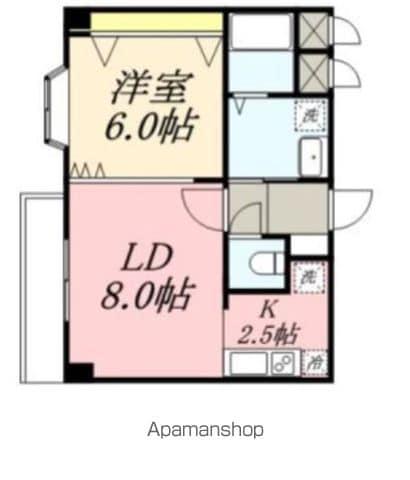 パルティール・港町(1LDK/2階)の間取り写真