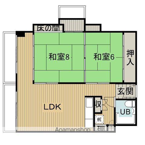 プレジデント椿(2LDK/16階)の間取り写真
