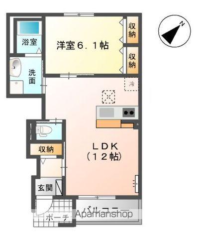 ディアナコート(1LDK/1階)の間取り写真