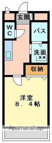 マリベールKM道後(1K/1階)の間取り写真