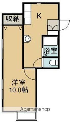 アルファイトⅡ(1K/1階)の間取り写真