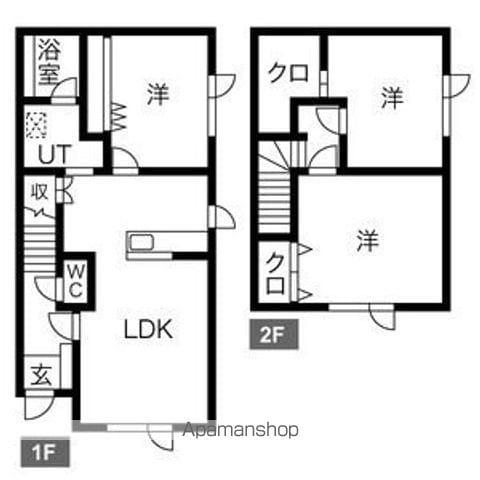 ラ・フォルテ新琴似Ⅱ(3LDK)の間取り写真