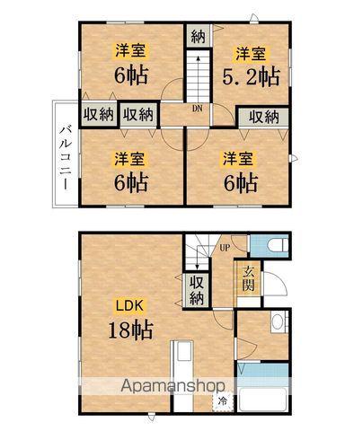 横浜線 八王子みなみ野駅 徒歩8分 2階建 築3年(4LDK)の間取り写真