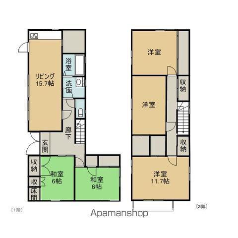 和歌山電鐵貴志川線 甘露寺前駅 徒歩16分 2階建 築30年(5LDK)の間取り写真