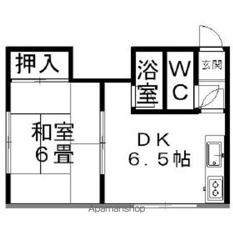 メゾン吉花(1DK/2階)の間取り写真