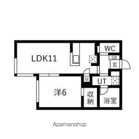なごみハウス春日町Ⅰ(1LDK/1階)の間取り写真