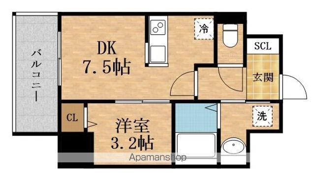 BRANSIESTA都島通(1DK/5階)の間取り写真