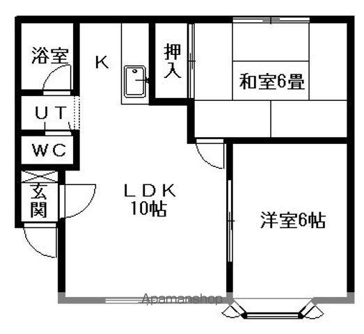 ドリームパレス(2LDK/2階)の間取り写真