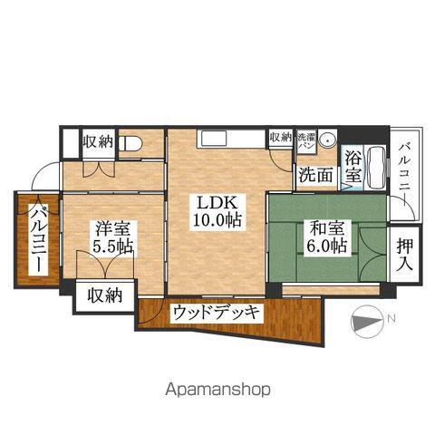 名鉄小牧線 小牧原駅 徒歩2分 3階建 築25年(2LDK/1階)の間取り写真