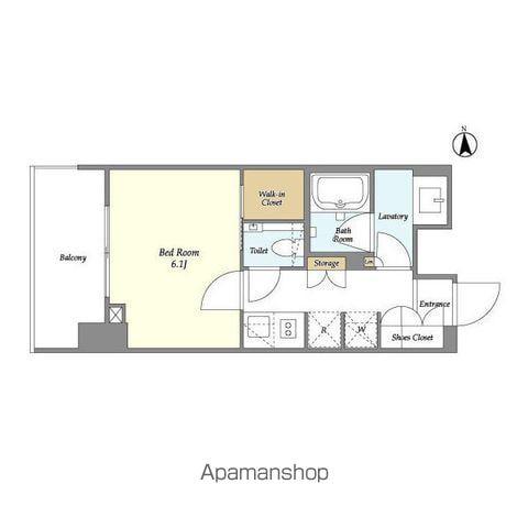 オーキッドレジデンス渋谷富ヶ谷(1K/9階)の間取り写真