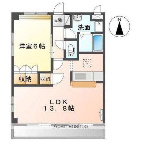 ラティールⅠ(1LDK/2階)の間取り写真