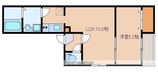 ベルデマールHK(1LDK/3階)の間取り写真