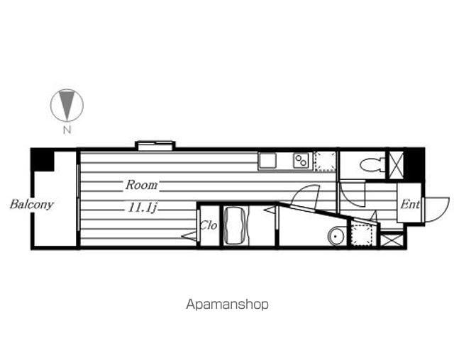 名駅アイサンメゾン(ワンルーム/6階)の間取り写真