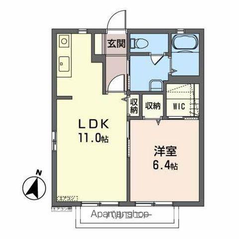 ヴィオレ・マルス(1LDK/1階)の間取り写真