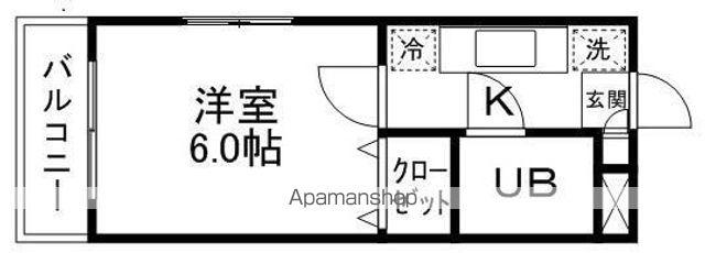 プチレジョン柏木(1K/3階)の間取り写真
