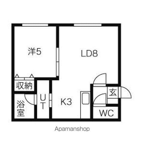 シャレー参番館(1LDK/1階)の間取り写真