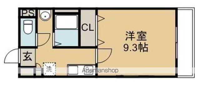 ポルトフィーノ仙台ウエスト(1K/4階)の間取り写真