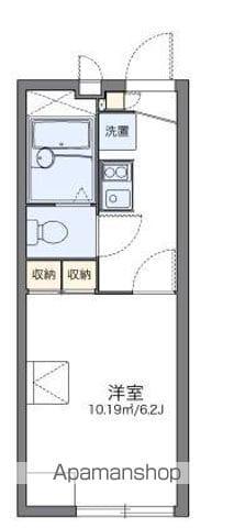 レオパレスサンポート(1K/1階)の間取り写真