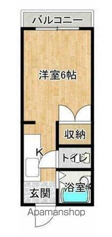 レジデンスマーズ(ワンルーム/2階)の間取り写真