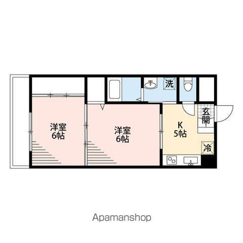 ルネッサンス21久留米六ツ門(1DK/9階)の間取り写真