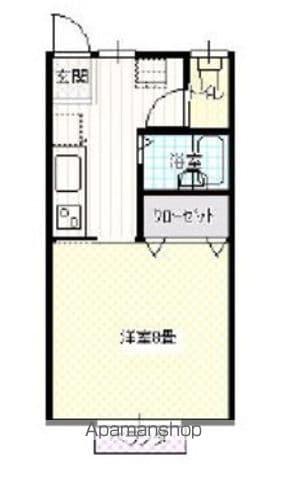 フォーレスト(1K/2階)の間取り写真