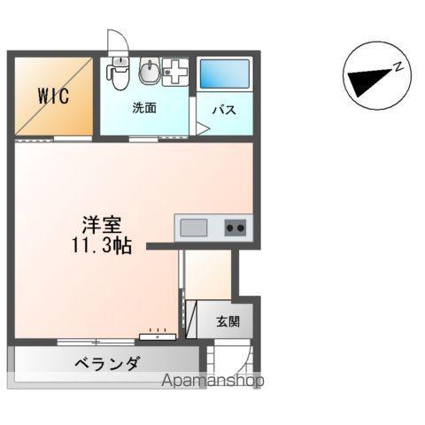 メルヴェーユ新橋C(ワンルーム/1階)の間取り写真