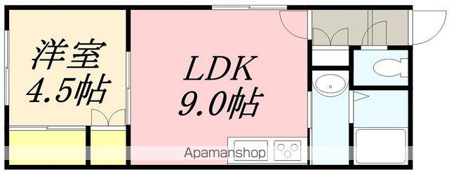 シティハイムワンセルフⅡ(1LDK/1階)の間取り写真